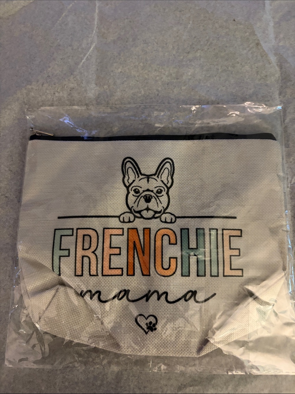 NEW Frenchie Mama Canvas Pouch